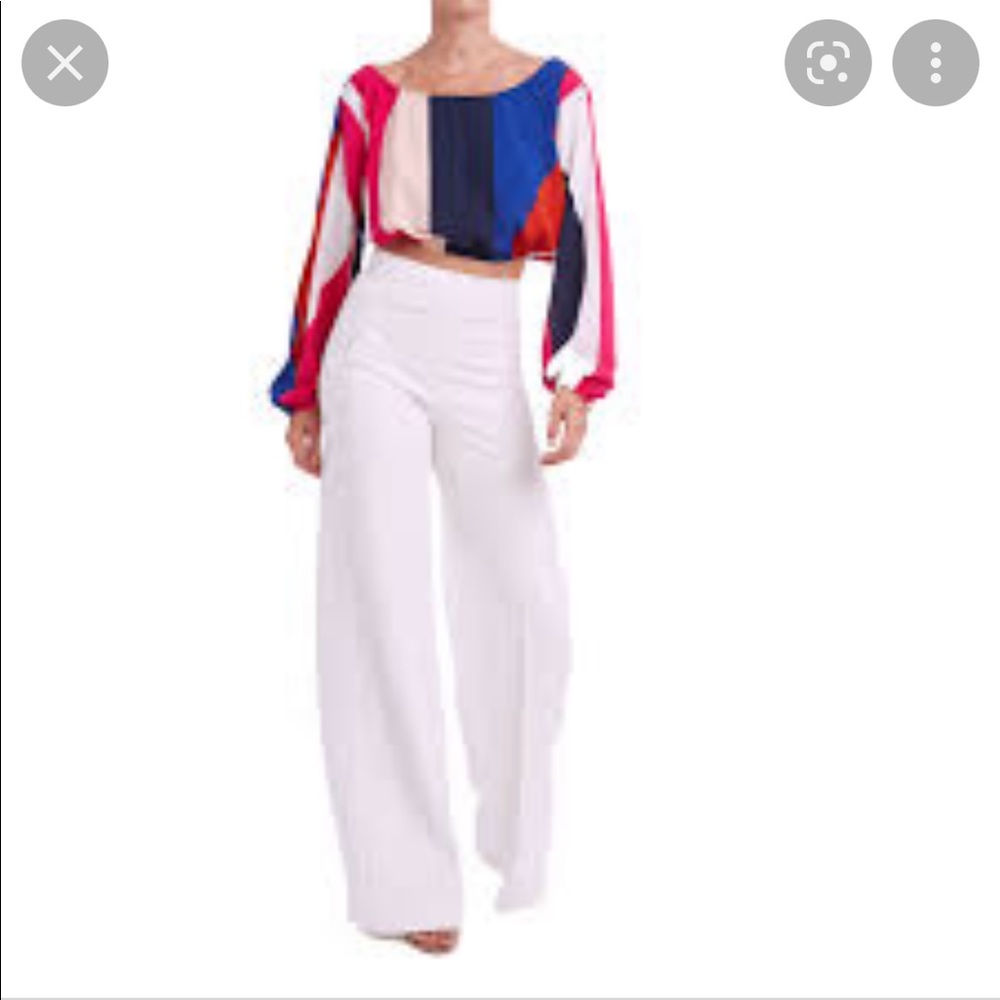 NWOT Ripley Rader Stripe Print Paris Crop, sz 2